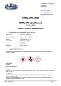 SDS Prime One Coat Sealer