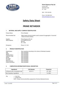 SDS Prime Retarder