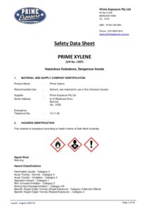 SDS Prime Xylene